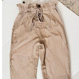 Blu Pepper Khaki Paperbag Pants
